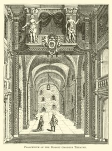 Proscenium van het Dorset Gardens Theatre