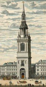 Uitzicht op Bow Church en toren in Cheapside, Londen