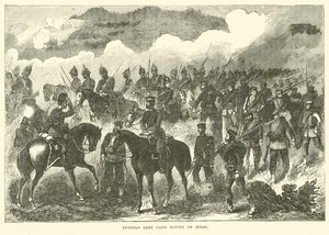 Pruisisch legerkorps op weg naar Sedan, september 1870 door English School