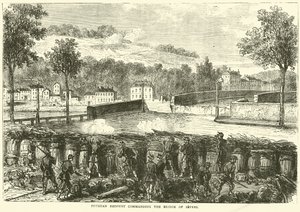 Pruisische redoute die de brug van Sevres beheerst door English School