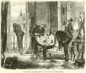 Pruisen bezetten een villa nabij Parijs, oktober 1870