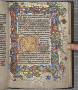 Psalter met Sarum gebruik kalender, Fol 82 recto, ca. 1425-75 door English School