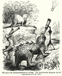 Dinosaurussen kijken naar een komeet