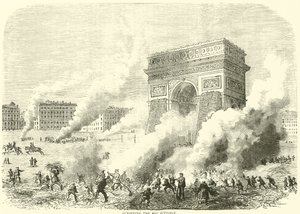 Reiniging van de Arc de Triomphe, maart 1871 door English School