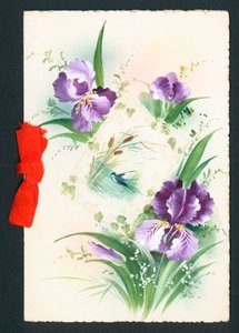 Paarse Iris Bloemen door English School
