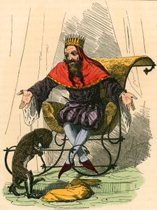 Poes presenteert het konijn aan de koning