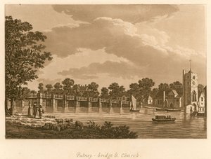 Putney Bridge en Kerk, Londen