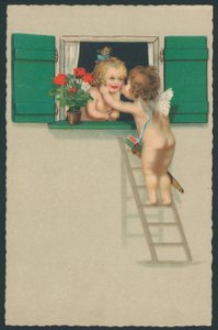 Putti die kussen door English School