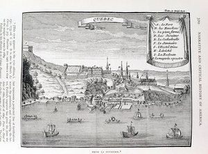 Quebec (naar La Potherie, illustratie uit Volume IV van 