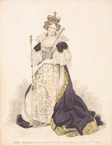 Koningin Adelaide in haar kroningsgewaden
