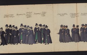 Begrafenisstoet van Koningin Elizabeth I door English School