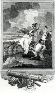Koningin Elizabeth in het kamp bij Tilbury, 1811 door English School