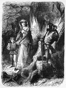 Koningin Margaret en de Rover van Hexham, illustratie uit 