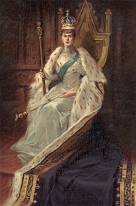 Koningin Mary, gemalin van Koning George V, uit 