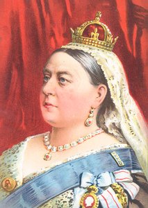 Koningin Victoria - wenskaart door English School