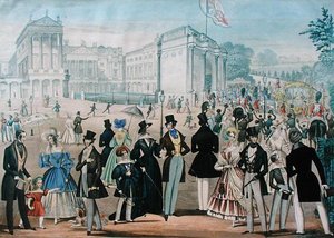 Koningin Victoria keert terug van het Hogerhuis