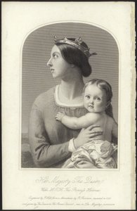 Koningin Victoria en Prinses Helena door English School