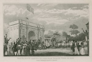 Koningin Victoria verlaat Buckingham Palace, 28 juni 1838 door English School