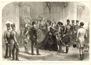 Koningin Victoria ontvangt de sjah van Perzië door English School