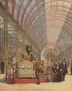 Koningin Victoria bezoekt de Kunstschatten Tentoonstelling, Manchester door English School