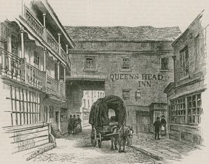 Queens Head, Southwark door English School