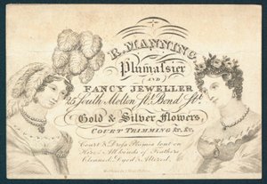 R Manning, Plumassier en fancy juwelier door English School