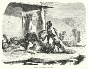 Rachab verbergt de spionnen (gravure)