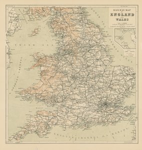 Spoorkaart van Engeland en Wales