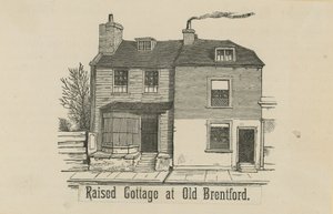 Verhoogd huisje in oud Brentford