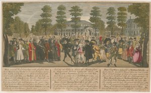 Ranelagh Gardens. Maskerade voor de Venetiaanse ambassadeur, 1749 door English School