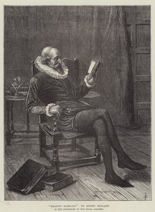 Lezen van Rabelais (gravure) door English School