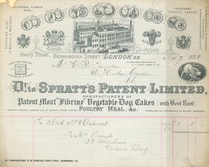 Ontvangstbewijs voor Dr Spratts Patent Limited door English School