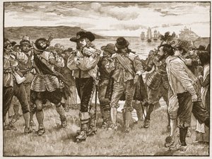 Ontvangst van Viscount Wimbledon in Plymouth, illustratie uit Cassells Geïllustreerde Geschiedenis van Engeland door English School