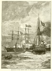 Ontvangst van de Franse vloot in Portsmouth door English School