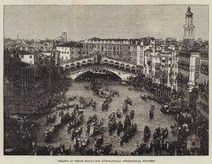 Regatta in Venetië tijdens het Internationale Geografische Congres