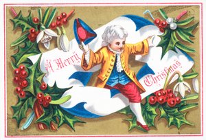 Regency heer, kerstkaart door English School