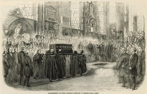 Herbegraving van de resten van John Hunter in Westminster Abbey