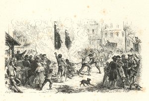 Religieuze vervolging; Lodewijk XVI (gravure) door English School