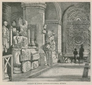Overblijfselen van Romeins Londen - Guildhall Museum door English School