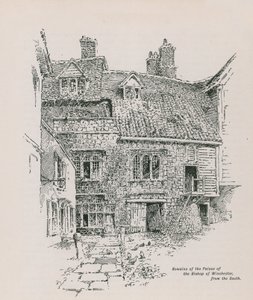 Restanten van het paleis van de bisschop van Winchester door English School