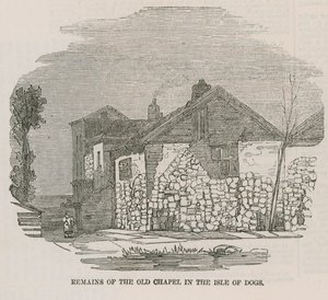 Restanten van de oude kapel op het Isle of Dogs door English School