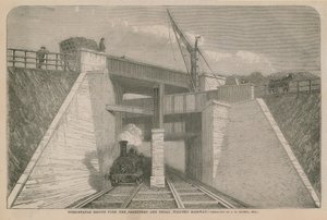 Opmerkelijke brug over de Brentford en Great Western Railway door English School