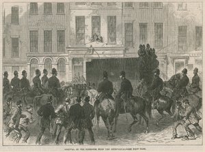 Verwijdering van de Fenian Gevangenen uit het Gerechtsgebouw bij Bow Street door English School