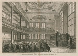 Heropening van Exeter Hall, Londen, door de Jongemannen Christelijke Vereniging door English School