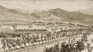 Woonplaats van Brigham Young, tweede President van de Mormoonse Kerk, Salt Lake City, Utah, uit 