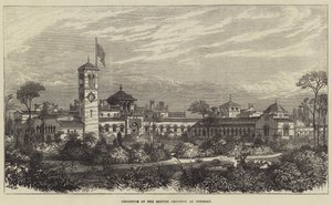 Residentie van de Britse legatie in Teheran (gravure) door English School