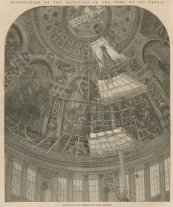Restauratie van de schilderijen in de koepel van St Paul