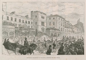 Terugkerende processie in Pall Mall door English School