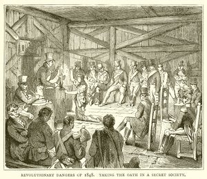 Revolutionaire gevaren van 1848. De eed afleggen in een geheime samenleving