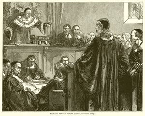 Richard Baxter voor rechter Jeffreys, 1685 door English School